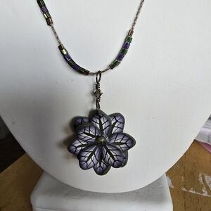 Purple Flower Antique necklace